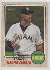 2017 Topps Heritage Bright Yellow Back /25 Adeiny Hechavarria #137 1b9b