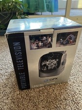 Vtg GPX 5" BLACK WHITE PORTABLE TV with AM/FM RADIO 3-way POWER New