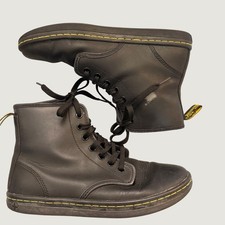 Dr. Martens Shoreditch Black Leather 7 Eye Lace Up Boots Womens Size 7 US L