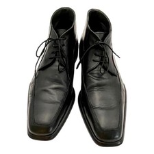 Cristiano Gualtieri Boot Shoe Mens Leather Black Size US 7 EU 40  Leather Soles