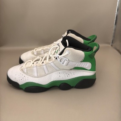 Jordan Basketball Shoes Youth Size 2Y White Green Kids Mid Top 323432-131