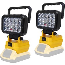 2PCS LED Work Light for Dewalt 20V Max Battery, Cordless Portable Jobsite Lamp