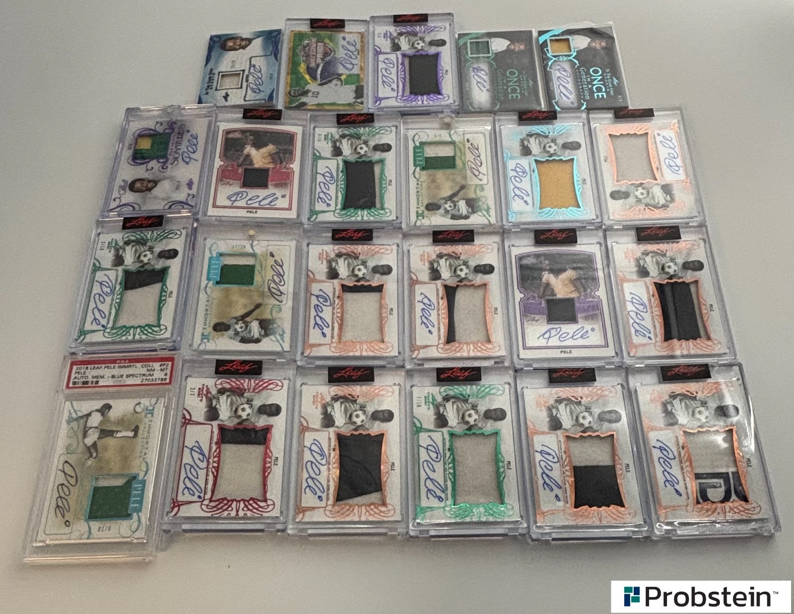 Lot of (23) Signed PELE Leaf Patch Jersey w/ AUTO w/ 1/1's