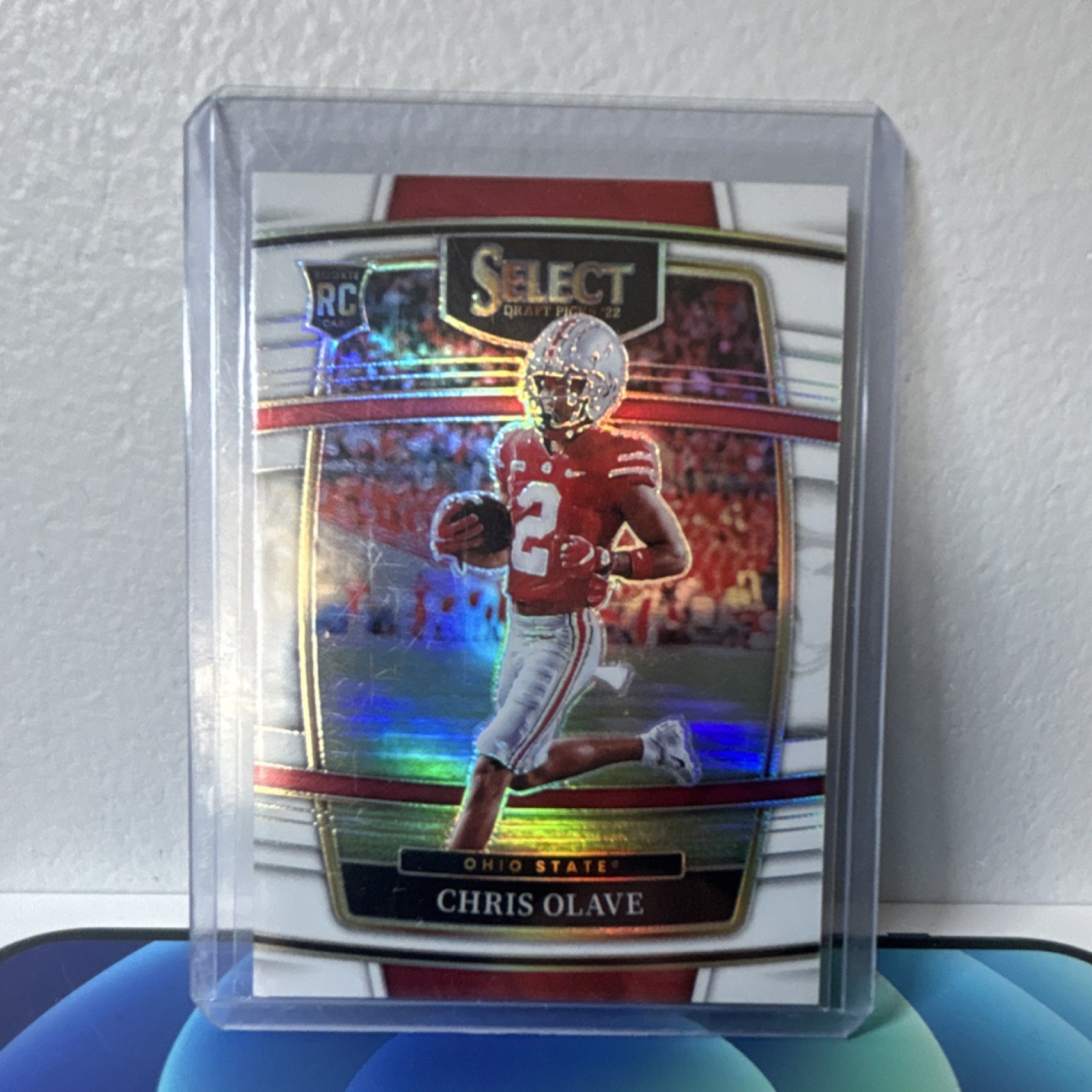 2022 Panini Select Concourse Chris Olave White Prizm /35 Rookie #5