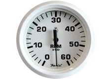 Faria F33103 Dress White Tachometer 6000 RPM Gas Gauge