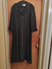 Ladies Black&White Polka Dot Maxi Dress - Size 12 - Sale $8.00