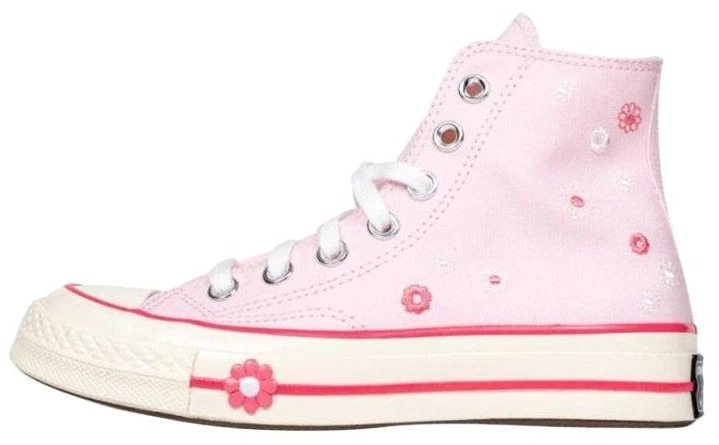 Converse Chuck 70 High Embroidered Floral Print - Chambray Blue W
