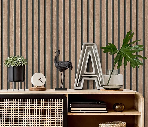 Erismann Select Panel - Oak Vinyl Non Woven Wallpaper - 10400-32