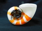 Vintage Large MURANO ITALIAN Art Glass Nautilus Seashell Heavy Snail Shell