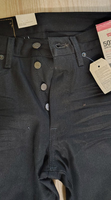 $80 NWT Levis 501 Original Fit Jeans Mens 29x32 Black Button Fly 100% Cotton Pan