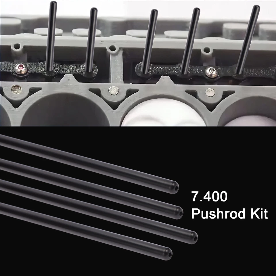 16PCS LS 5/16" Hardened 7.400" Chrome Pushrods For GM LS1 LS2 LS3 LS6 L92 L99 US - Изображение 3 из 4