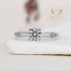 1.35 TCW Round Cut Lab Grown Diamond Solitaire Wedding Ring Solid 14K White Gold