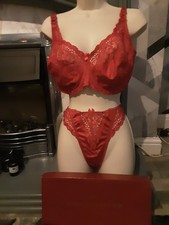 Rigby &Peller  London  36g Under Wire Bra   Mediam Thong Nwt  Crimson