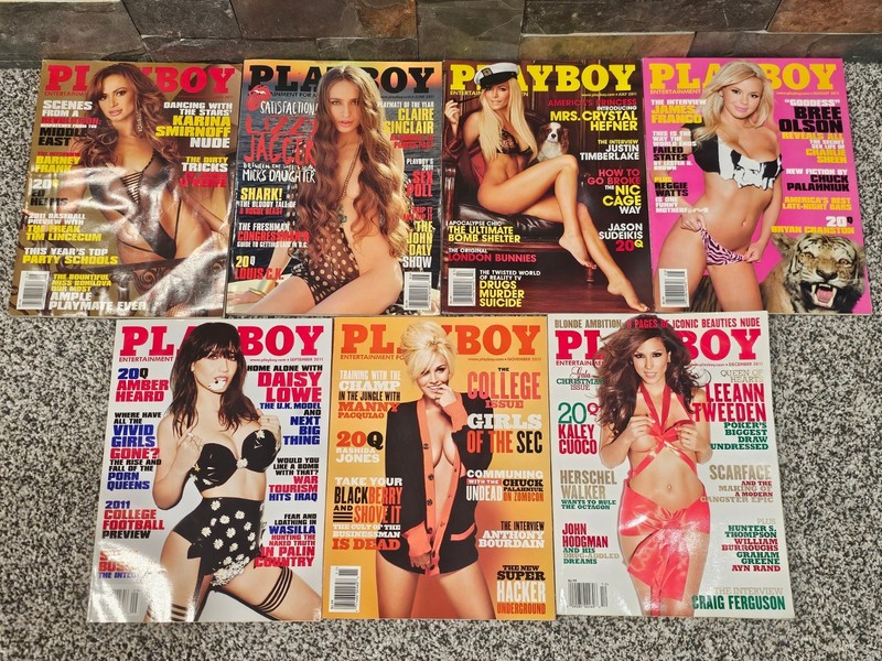 Playboy Magazine Lot Of 7- 2011