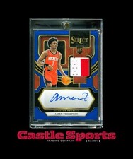 2023-24 Select Amen Thompson Rookie Jersey True Blue Prizm /49 Patch Auto RPA RC