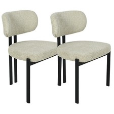 HowHomely Esszimmerst&uuml;hle B&uuml;rostuhl K&uuml;chenstuhl 2er Set beige 56x56x82,5 Stuhl