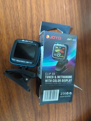 JOYO Guitar Tuner Metronome Clip-On Electronic Tuner Digital with Color Display