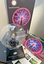 Smithsonian Plasma Ball Battery Lamp Touch Sound Responsive Globe Light 6-AA's