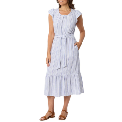 briggs women's linen blend tiered dress Briggs Women's Linen Blend Tiered Dress(1849655)