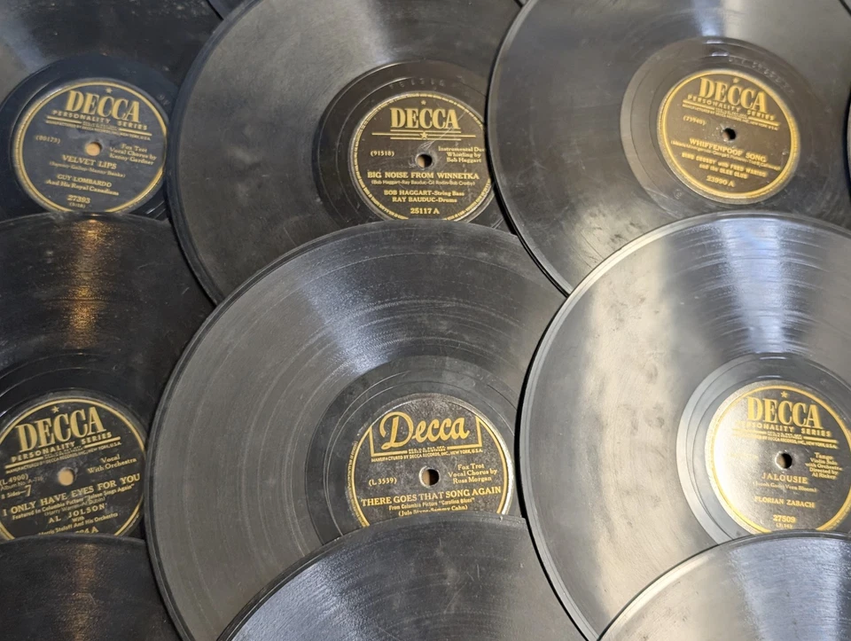 x63 HUGE LOT Decca & Capitol Only 78 RPM Records Job Fun Bulk Music Collection - Image 4 of 4