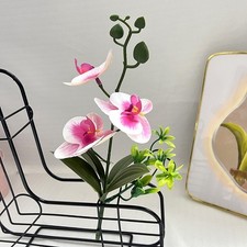 Artificial Phalaenopsis Orchid 25cm Realistic Faux Flower Bouquet for Decor
