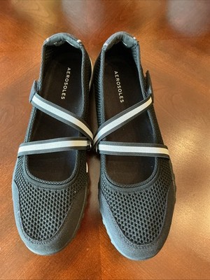 Aerosoles Mary Jane Color-block Black Mesh Xcross Strap  Women s Size 8.5, New