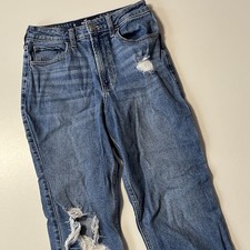 Hollister Ultra High Rise Vintage Straight Jeans Size 3R Distressed Denim Pants