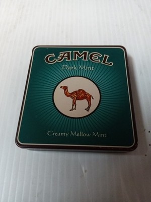 Vintage Camel Cigarette Dark Mint Pocket Collectible Tobacco Empty Tin