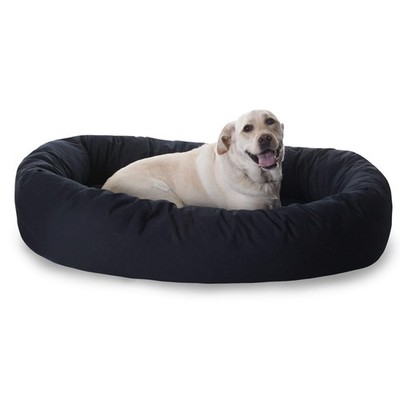 Majestic Pet 52 Inch Bagel Calming Dog Bed 52.0''L x 36.0''W x 14.0''Th, Black