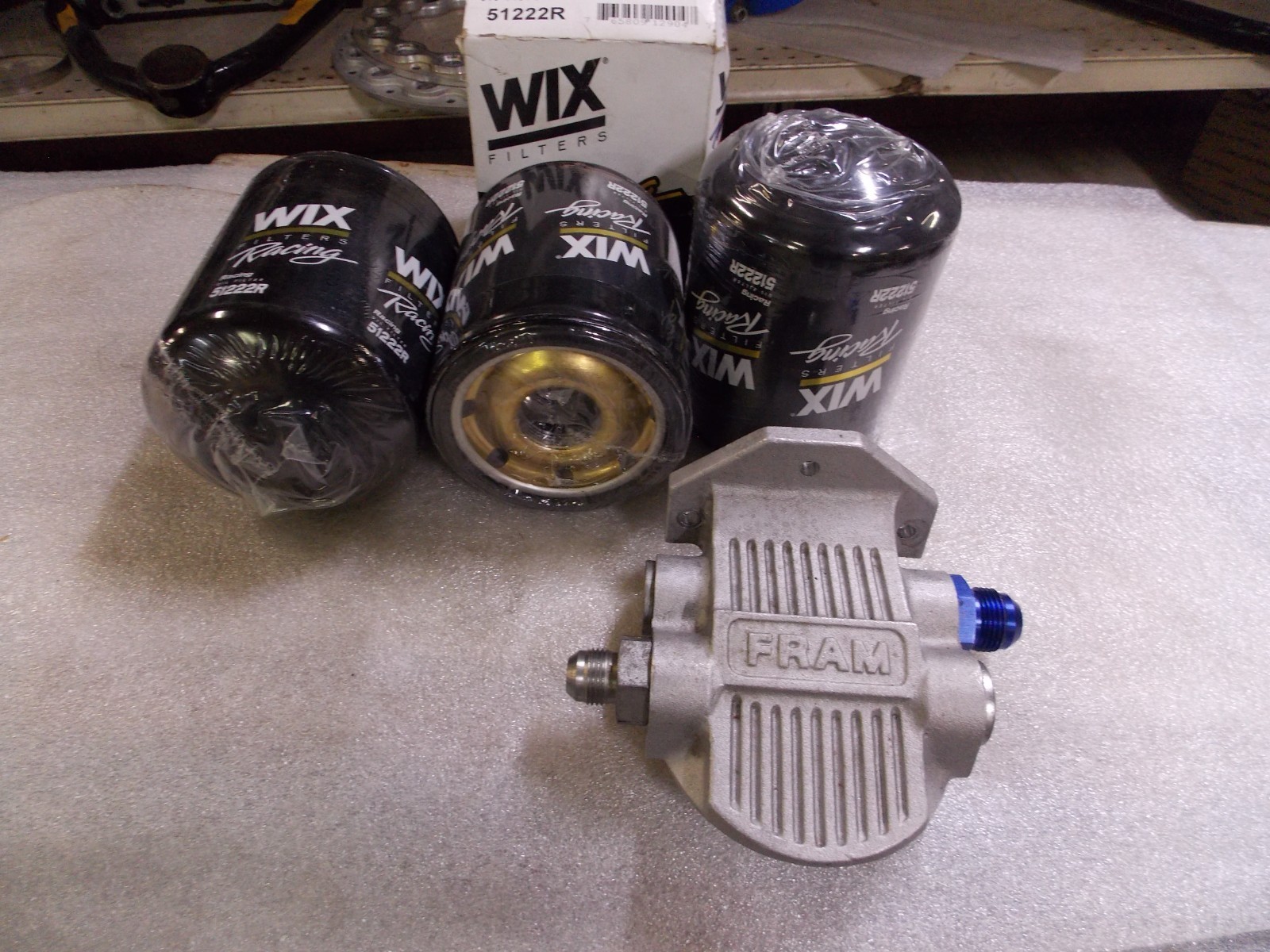 Mount With 3 New Wix 51222r Racing Oil Filters