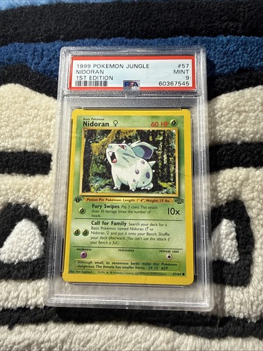 Nidoran ♀ (1st Edition) graded PSA 9 for sale on eBay