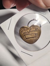 Antique Carhartt's Brass Metal Heart Shape Trolley Pants 7/8  Uniform BUTTON