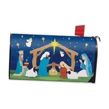 Christmas Nativity Scene Christian Mailbox Cover Magnetic Standard Size 20.5" 
