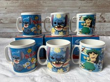 Disney Stitch Mug Set of 6 Character Cup Kids Kitchenware Collectible