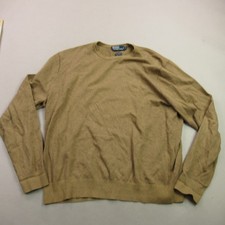 Polo Ralph Lauren Sweater Mens XL Crew Neck Sweater Long Sleeve Brown