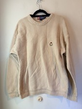 Vintage Chaps Ralph Lauren Ivory Chunky Knit Sweater Mens Large Hand Framed