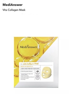 MediAnswer Vita Collagen Mask 37g x 5 Pcs Moisturizing K-Beauty