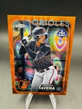 BRAYLIN TAVERA 2024 TOPPS PRO DEBUT Chrome ORANGE Ref SP /25 BALTIMORE ORIOLES