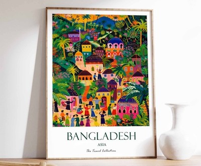 3_Bangladesh Print, Bangladesh Travel Poster, Middle East Travel Print, Islamic