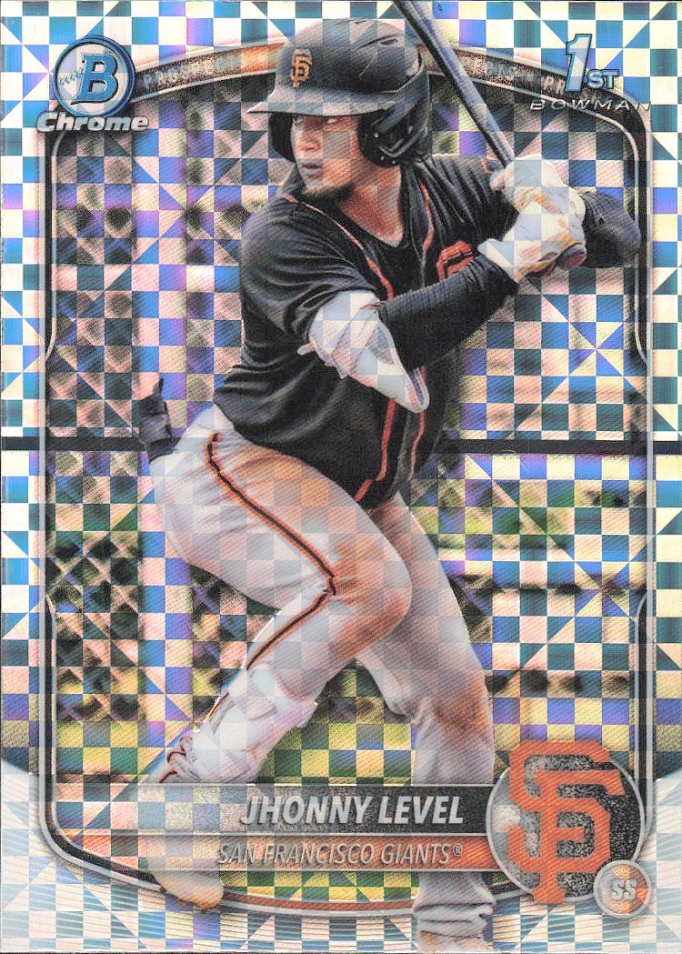 Jhonny Level 2025 Bowman Chrome 1st X-Fractor #BCP-147 San Francisco Giants