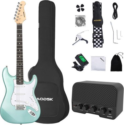 AODSK Electric Guitar Beginner Kit 39 Inch Solid Body