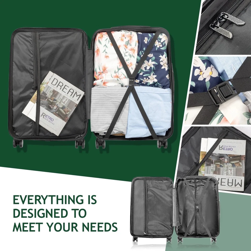 IZOD ISLA Extensible ABS Carcasa Dura Ligera 360 Ruedas Giratorias y Combo Bloqueo Foto 2 de 4