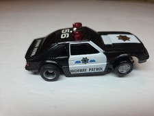 TYCO HIGHWAY PATROL MUSTANG FOXBODY HO SLOT CAR VERY NICE CLEAN