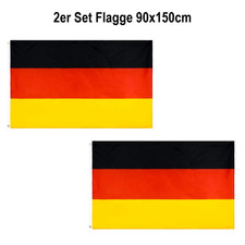 2x Deutschland Fahne ca. 150x90 cm mit 2 Metall &Ouml;sen Hissflagge deutsche Flagge
