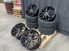 4x20" AUDI Q5 & SQ5 2010 TO 2026 GLOSS BLACK RSQ8 DESIGN 9J ALLOY WHEELS + TYRES