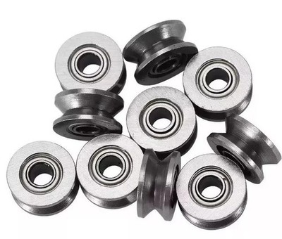 10x V623ZZ V Rillendraht Führungsrolle Räder Stahlrollen 12x3x4 mm Kugel Bea...