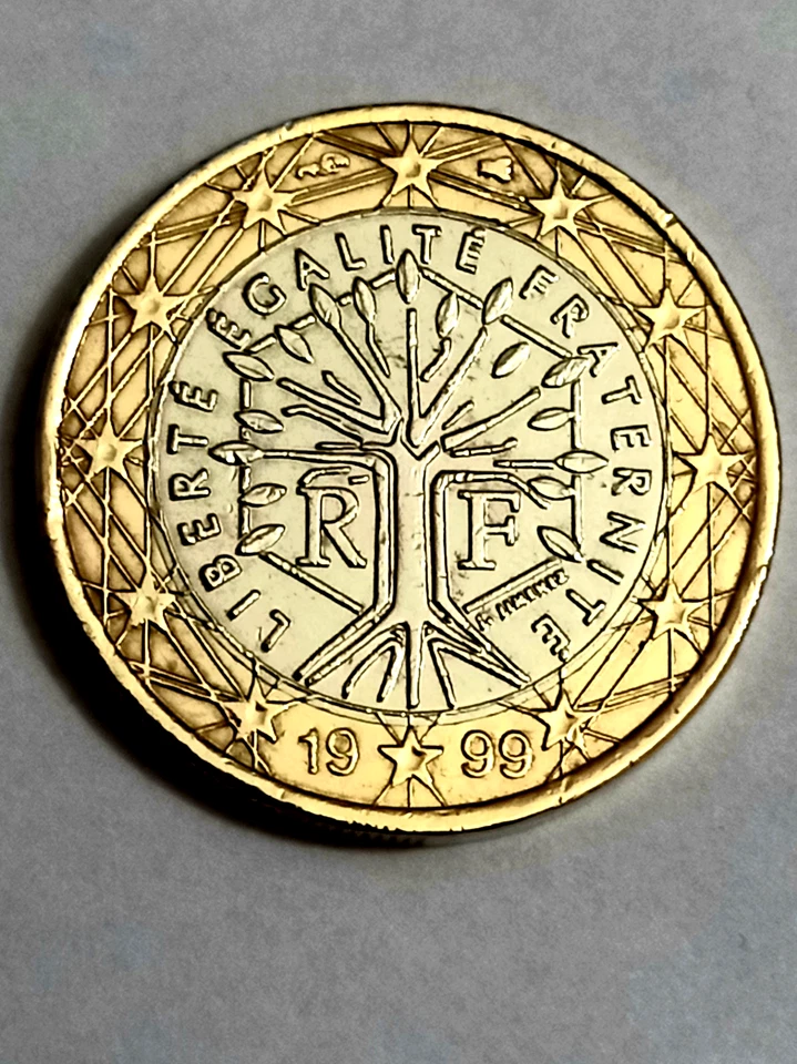 1 Euro 1999. 1er type, 1er frappe, Liberté Égalité Fraternité. France. - Photo 1/2