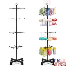 Adjustable Rotating Display Rack Jewelry Keychains Earings 360  Showcase New