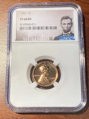 1957 Lincoln Wheat Cent NGC PF 68 RD