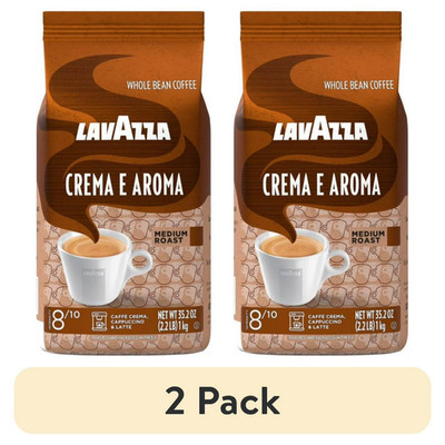Lavazza Crema e Aroma Whole Bean Coffee, Arabica and Robusta Blend,4.4 lbs Total